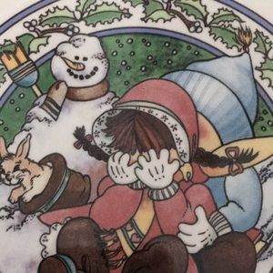 Vintage Watkins country kids recipe plate( 1989)